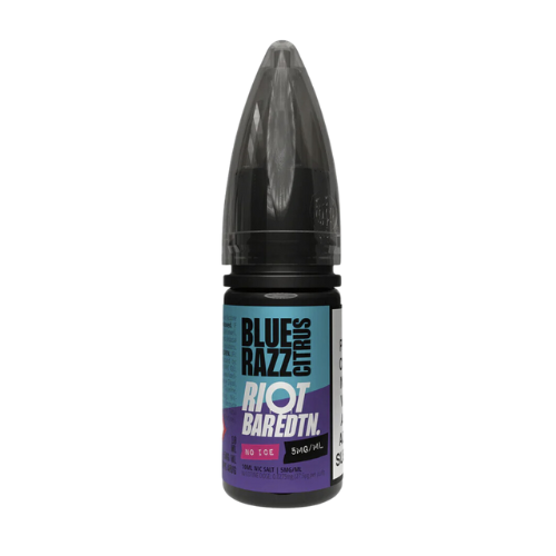 Blue Razz Citrus NO ICE bar salt by Riot Squad