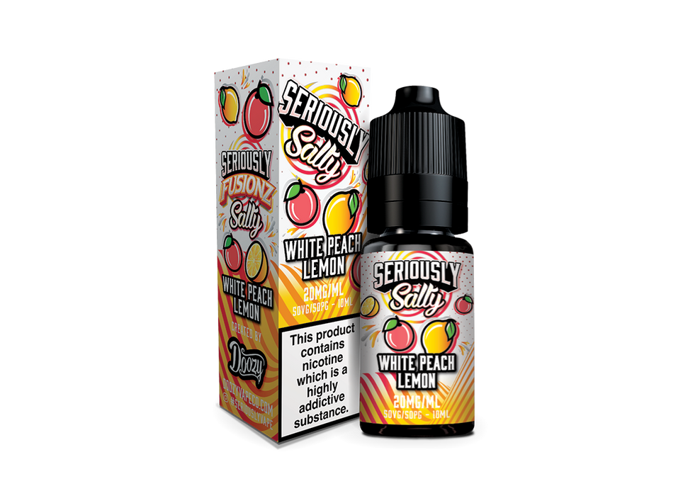 White Peach Lemon Nic Salt By Seriously Fusionz UK