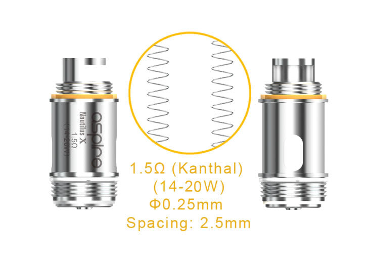 Nautilus X Replacement Coils By Aspire