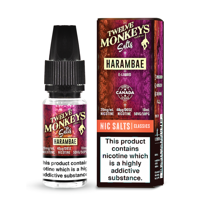 Harambae Salt Nic By 12 Monkeys UK