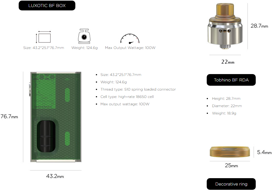 Luxotic BF Squonk Kit By Wismec