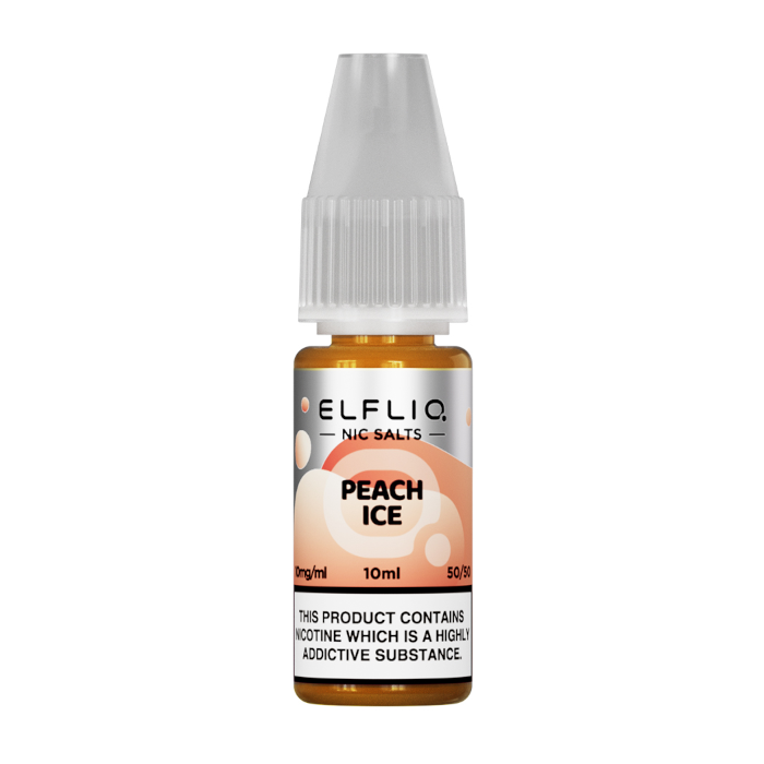 Peach Ice Elfliq Nic Salt by Elfbar UK