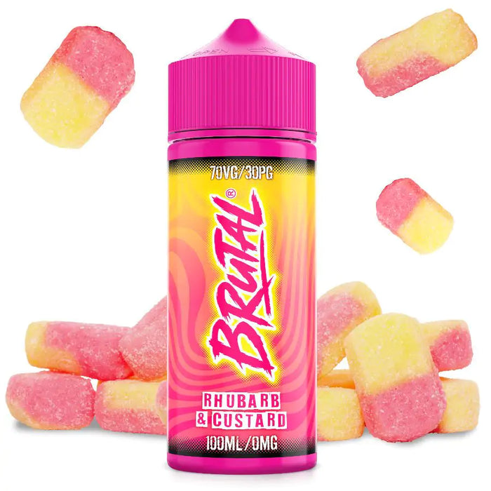 Brutal Rhubarb & Custard 100ml By Just Juice UK