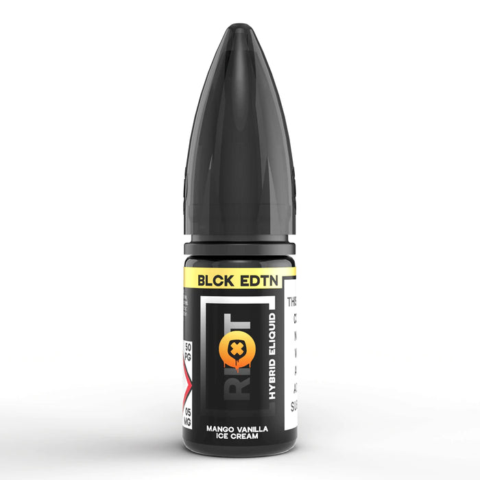 Riot Squad BLCK EDTN Mango Vanilla Ice Cream Hybrid Salt Nic UK