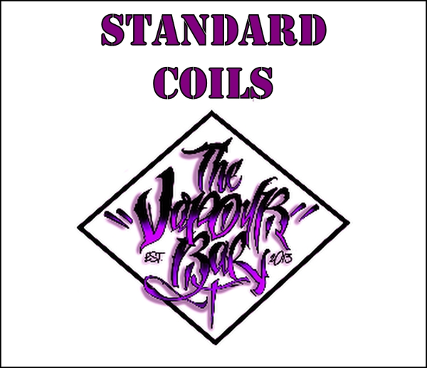 Standard Coils for standard units for vaping normally between 1.5ohm and 2.4ohm in single or dual coil formats or B.D.C. or B.V.C. formats .Coils. Sold in the UK by The Vapour Bar 