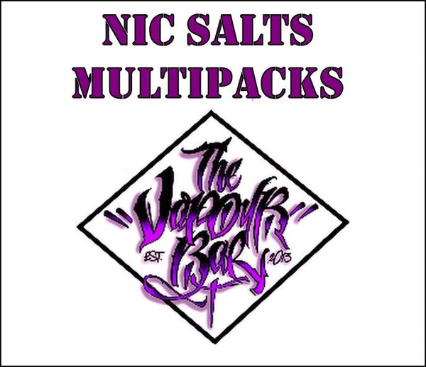 Nic Salts Multipacks Sold in the UK by The Vapour Bar. 