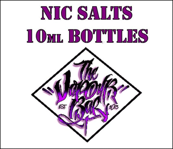 Nic Salts 10ml Bottles. Sold in the UK by The Vapour Bar UK 