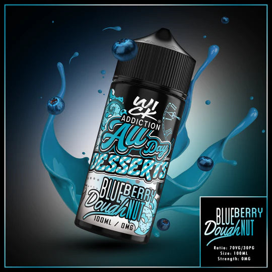 All Day Long Desserts Blueberry Doughnut 100ml By Wick Addiction UK