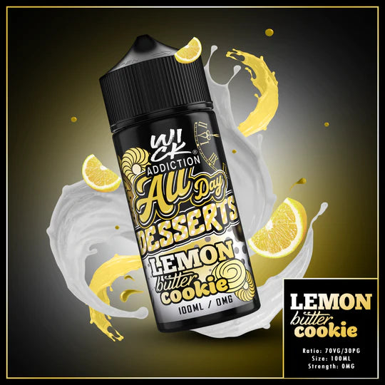 All Day Long Desserts Lemon Butter Cookie 100ml By Wick Addiction UK