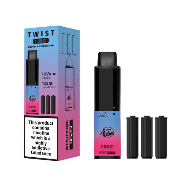 Twist 4 x 2ml Disposable Vape by Happy Vibes UK