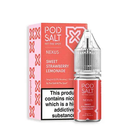 Nexus Sweet Strawberry Lemonade Nic Salt By Pod Salt UK