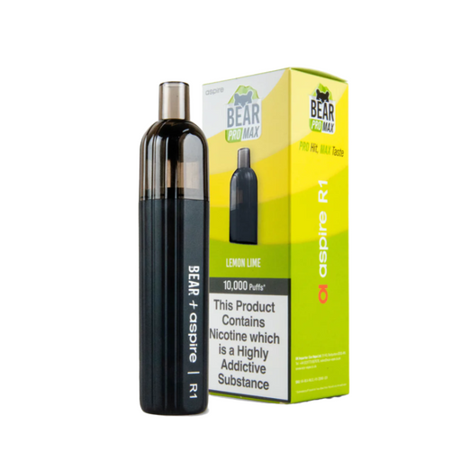 BEAR Pro MAX Refillable Disposable Vape By Eco Vape Including 3 x 10ml Nic Salts UK Lemon Lime