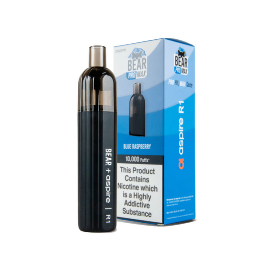 BEAR Pro MAX Refillable Disposable Vape By Eco Vape Including 3 x 10ml Nic Salts UK Blue Raspberry