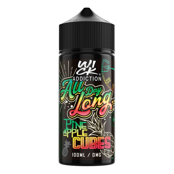 All Day Long Pineapple Cubes 100ml By Wick Addiction UK