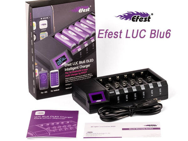 Blu6 Charger By Efest LCD