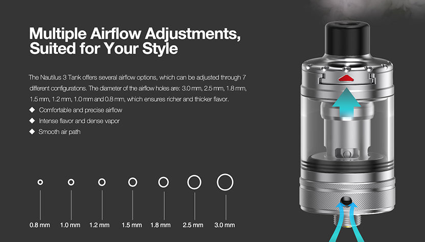 Nautilus 3 Tank By Aspire air flow UK