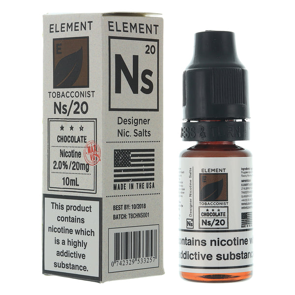 NS20 Chocolate Tobacco Nic Salt By Element