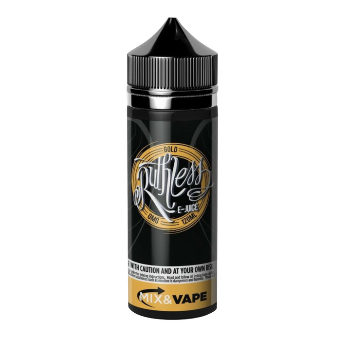 GOLD 100ml 120ml short fill By Ruthless UK