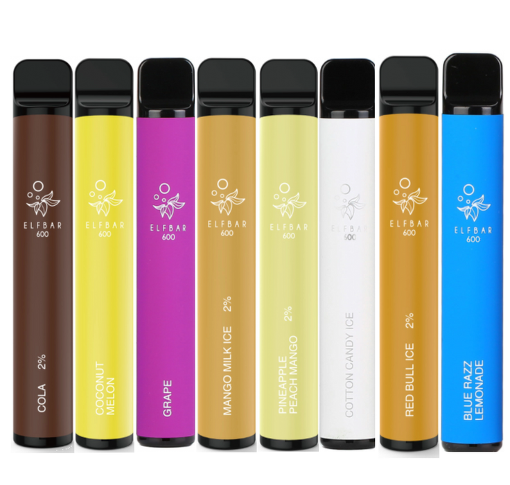 Elf Bar 600 20mg Disposable E-cig flavours UK