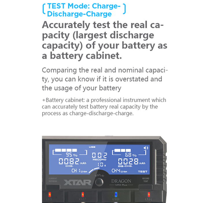 Xtar Dragon VP4 Plus Battery Charger and Analyser