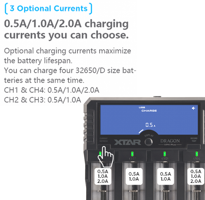 Xtar Dragon VP4 Plus Battery Charger and Analyser