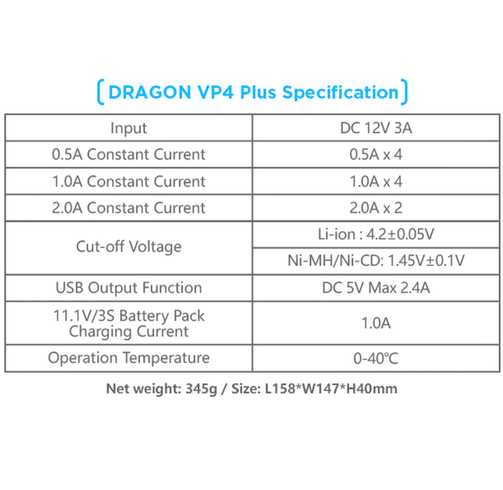 Xtar Dragon VP4 Plus Battery Charger and Analyser